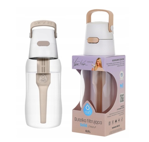 Butelka filtrująca Dafi Solid 0.5 L Cappuccino/beżowy Joanna Krupa z filtrem