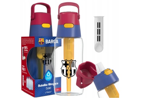 Butelka filtrująca Dafi Solid 0.5 L FC Barcelona + filtr + naklejaki