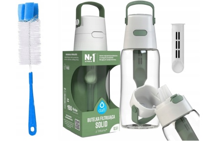 Butelka filtrująca Dafi Solid 0.5 L szałwiowa zielona + FILTR + SZCZOTKA