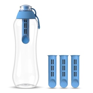 Butelka filtrująca bidon Dafi SOFT 0,5L Niebieska z 4 filtrami