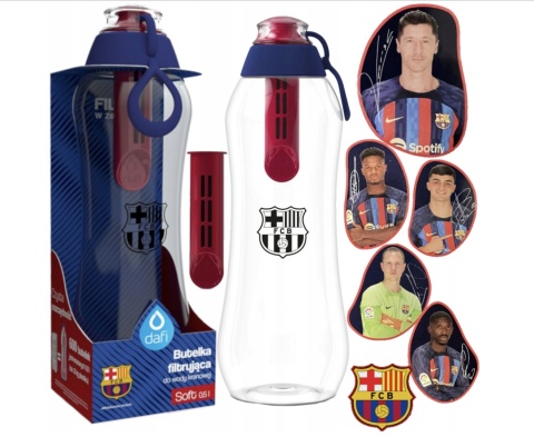 Butelka na Wodę Filtrująca Dafi 0,5l SOFT FC Barcelona Barca z 2 Filtrami
