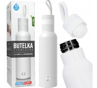 Butelka termiczna termos Dafi EASY stal nierdzewna 490 ml biała