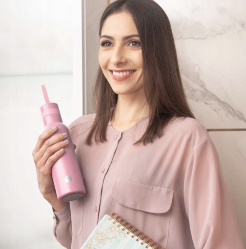 Butelka termiczna termos Dafi EASY stal nierdzewna 490 ml różana