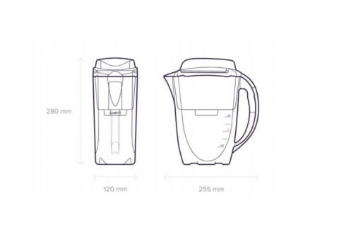 Dzbanek filtrujący AQUAPHOR J .SHMIDT 500 2,8L + 3 WKŁADY
