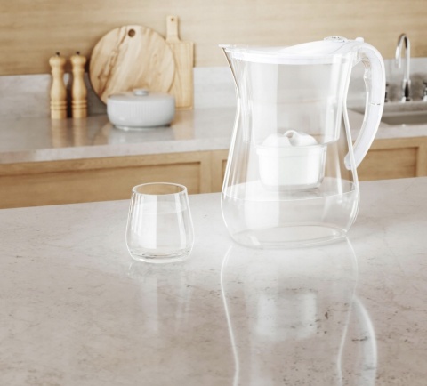 Dzbanek filtrujący Aquaphor Fresh 3,2 l + wkład Maxfor+, BIAŁY + SZCZOTKA