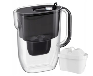 Dzbanek filtrujący Aquaphor Fresh 3,2 l + wkład Maxfor+, CZARNY + SZCZOTKA