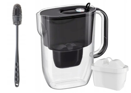 Dzbanek filtrujący Aquaphor Fresh 3,2 l + wkład Maxfor+, CZARNY + SZCZOTKA