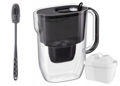 Dzbanek filtrujący Aquaphor Fresh 3,2 l + wkład Maxfor+, CZARNY + SZCZOTKA