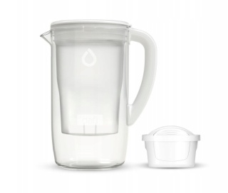 Dzbanek filtrujący szklany Dafi PRISMA LED +1 filtr Unimax, BIAŁY