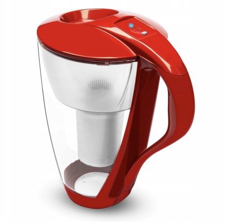 Szklany dzbanek filtrujący Dafi CRYSTAL LED 2l + 3 filtr Classic MAKOWY