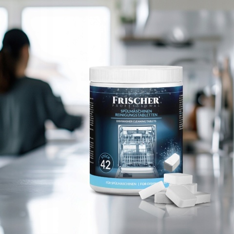 TABLETKI DO CZYSZCZENIA ZMYWARKI KAPSUŁKI 42szt + 2 ŚCIERECZKI
