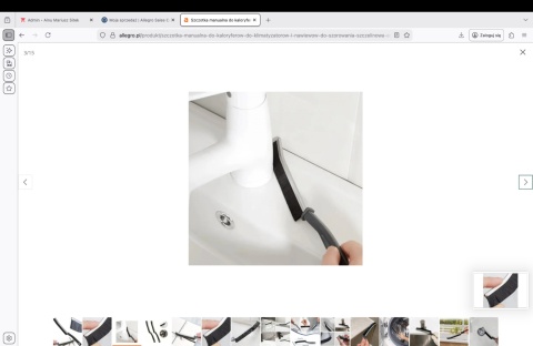 WĄSKA SZCZOTKA DO CZYSZCZENIA FUG MYCIA SZCZELIN SZCZELINOWA