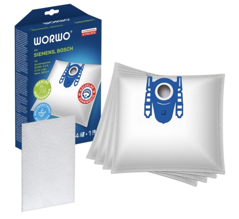 WORKI DO ODKURZACZA SIEMENS I BOSCH SERIE 2 4 6 8 TYP D E F G H SBMB01K 4 SZT. + 1 FILTR