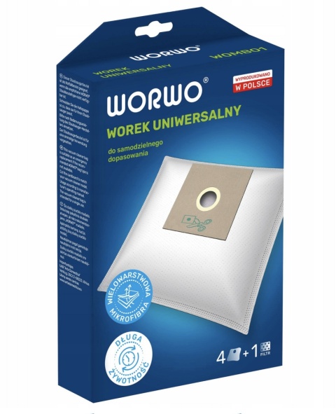 WORKI DO ODKURZACZA UNIWERSALNE SAM PRZYCINASZ 4 SZT. + 1 FILTR