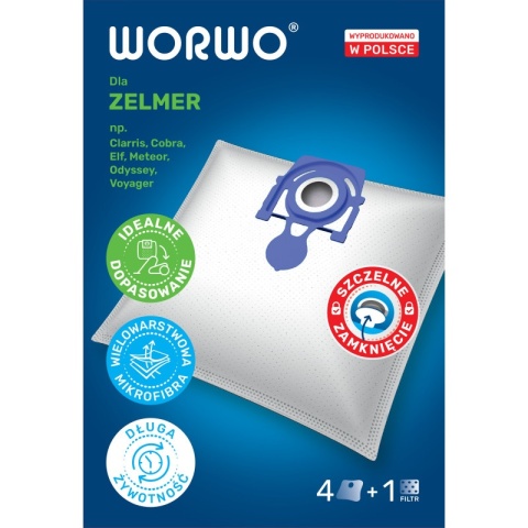 WORKI DO ODKURZACZA ZELMER ODYSSEY BOSCH 4 SZT. + 1 FILTR