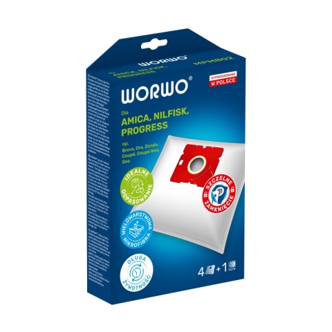 WORKI DO ODKURZCZA MPM, AMICA ZONDA, DUBLIS, VIENTO MPMB02 4 SZT. + 1 FILTR