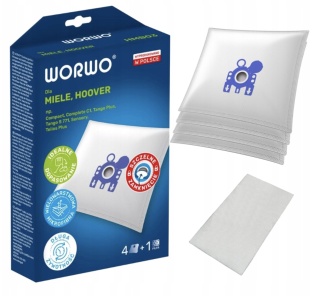 WORKI DO OKURZACZA HOOVER MIELE C1 C2 C3 GN 4 SZT. + 1 FILTR