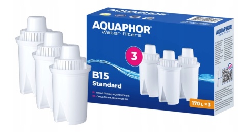 Zestaw Wkładów filtrujących Aquaphor B100-15 Standard - 3 szt.