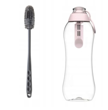 Butelka filtrująca bidon Dafi SOFT 0,7L Baby Pink DODA + FILTR + SZCZOTKA