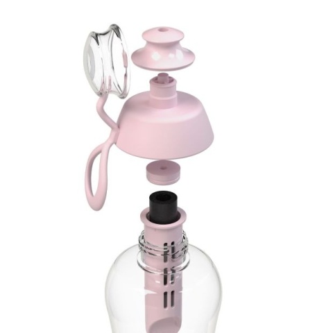 Butelka filtrująca bidon Dafi SOFT 0,7L Baby Pink DODA + FILTR + SZCZOTKA
