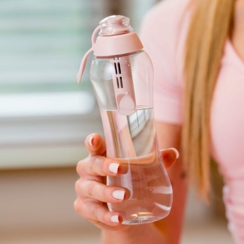 Butelka filtrująca bidon Dafi SOFT 0,7L Baby Pink DODA + FILTR + SZCZOTKA