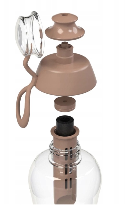 Butelka filtrująca bidon Dafi SOFT 0,7L Mocha Mousse + FILTR + SZCZOTKA
