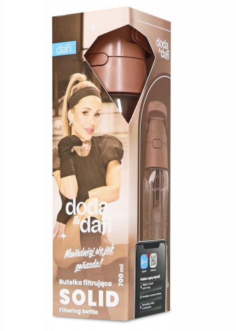 Butelka na Wodę Filtrująca Dafi 0,7l DODA Mocha Mousse + FILTR + SZCZOTKA