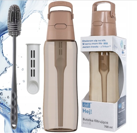 Butelka na Wodę Filtrująca Dafi 0,7l DODA Mocha Mousse + FILTR + SZCZOTKA