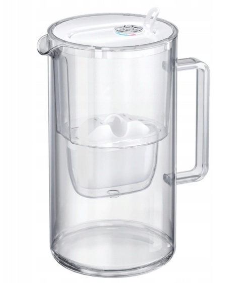 Dzbanek do filtrowania szklany Aquaphor Glass biały + 7 filtrów (4Mg+3H)