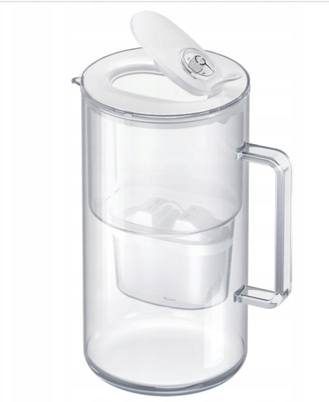 Dzbanek filtrujący szklany Aquaphor Glass biały + 7 filtrów (4Mg+3+)