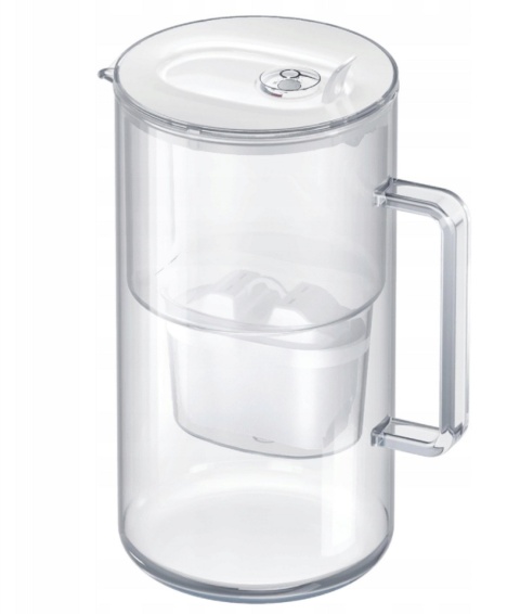 Dzbanek filtrujący szklany Aquaphor Glass biały + 7 filtrów (4Mg+3+)