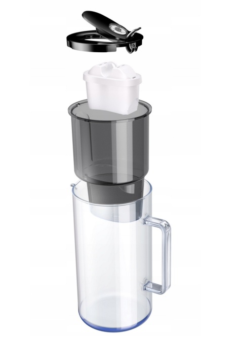 Dzbanek filtrujący szklany Aquaphor Glass 2,5l SZARY + 6 wkładów MIX