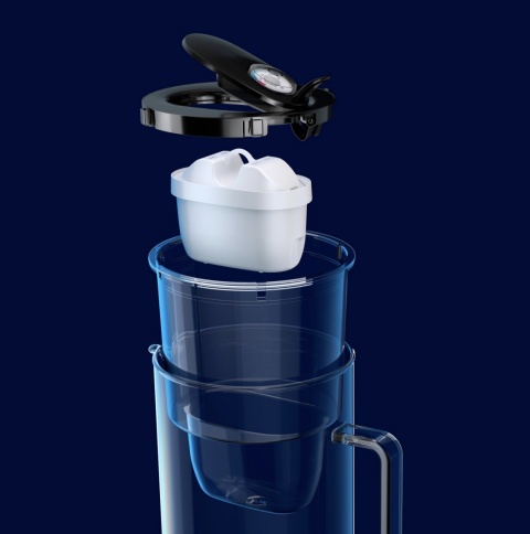 Dzbanek filtrujący szklany Aquaphor Glass 2,5l z wkładem Maxfor+ MG, BIAŁY