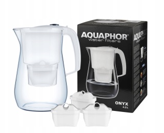 Dzbanek filtrujący z Tritanu Aquaphor Onyx 4,2l z 3 wkładami Maxfor+ Mg BIAŁY