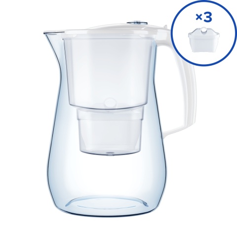Dzbanek filtrujący z Tritanu Aquaphor Onyx 4,2l z 3 wkładami Maxfor+ Mg BIAŁY