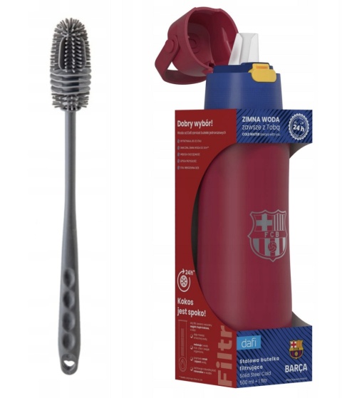 Termiczna butelka filtrująca Dafi Solid Steel Cold FC Barcelona 0,5l + SZCZOTKA