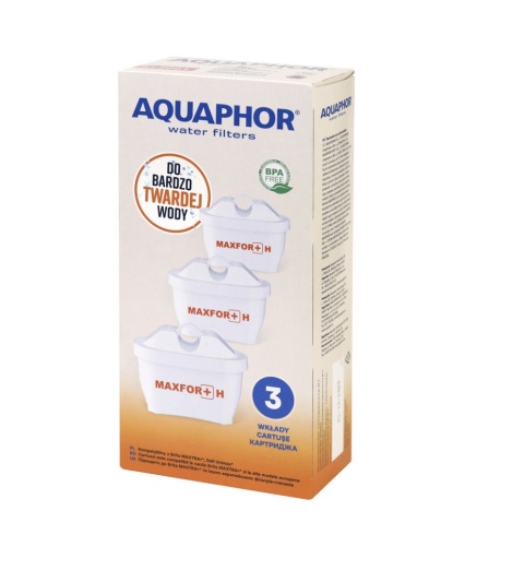 3 szt. Wkłady filtrujące do twardej wody AQUAPHOR Maxfor+ H