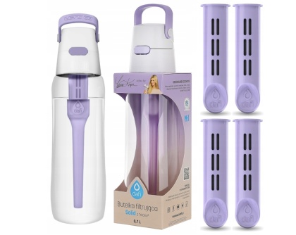 Butelka filtrująca Dafi SOLID 0,7l Lawendowa + 4 filtry