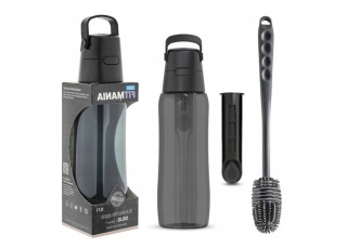 Butelka filtrująca Dafi SOLID 0,7l czarna + filtr + szczotka silikonowa