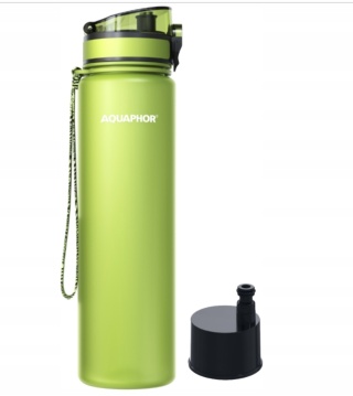 Butelka filtrująca z Tritanu Aquaphor City 1L Zielona/Limonkowa + 1 filtr