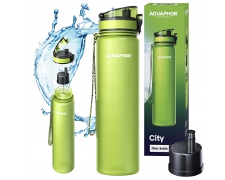 Butelka filtrująca z Tritanu Aquaphor City 1L Zielona/Limonkowa + 1 filtr