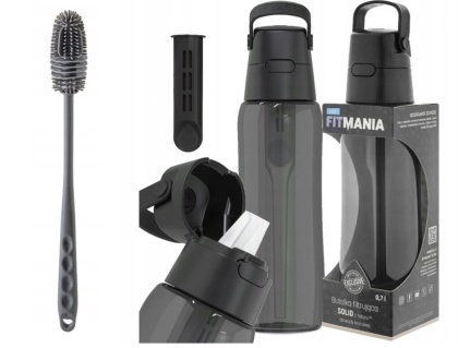 Butelka filtrująca z Tritanu Dafi SOLID 0,7l czarna barwiona + FILTR + SZCZOTKA