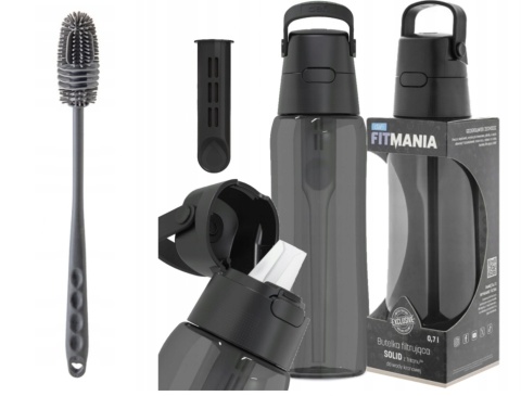 Butelka filtrująca z Tritanu Dafi SOLID 0,7l czarna barwiona + FILTR + SZCZOTKA