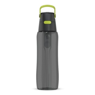 Butelka filtrująca z Tritanu Dafi SOLID 0,7l czarna limonkowa + FILTR + SZCZOTKA