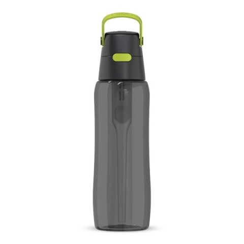 Butelka filtrująca z Tritanu Dafi SOLID 0,7l czarna limonkowa + FILTR + SZCZOTKA