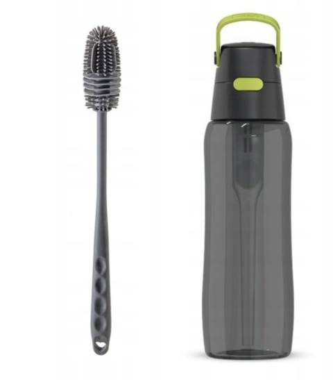 Butelka filtrująca z Tritanu Dafi SOLID 0,7l czarna limonkowa + FILTR + SZCZOTKA