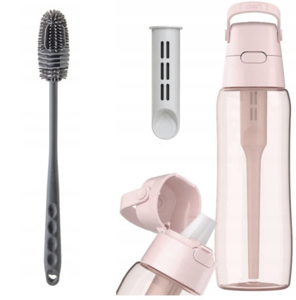 Butelka filtrująca z Tritanu Dafi SOLID 0,7l pudrowy róż + FILTR + SZCZOTKA