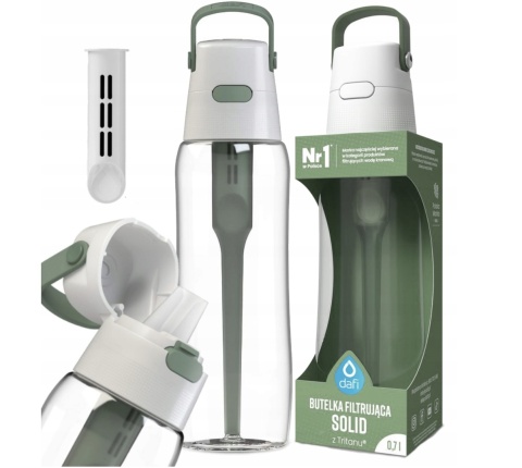 Butelka filtrująca z Tritanu Dafi SOLID 0,7l szałwiowa z filtrem