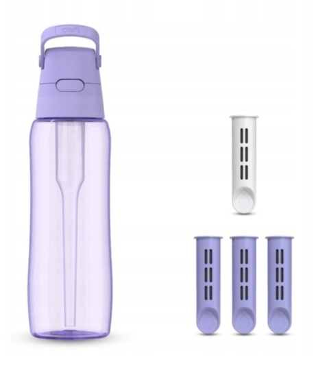 Butelka filtrująca z Tritanu Dafi Solid 0.7l lawendowa barwiona z 4 filtrami