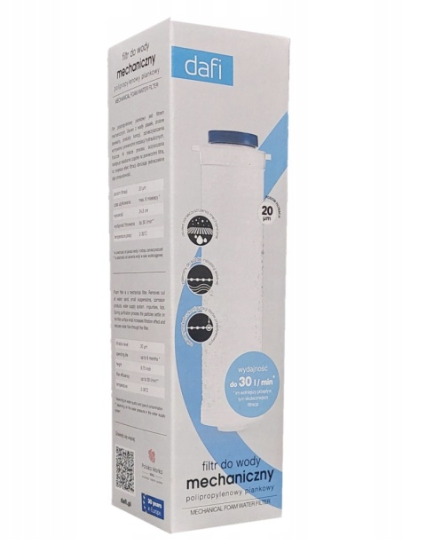 Dafi Przepływowy filtr do wody polipropylenowy 20 µm - 1 szt.
